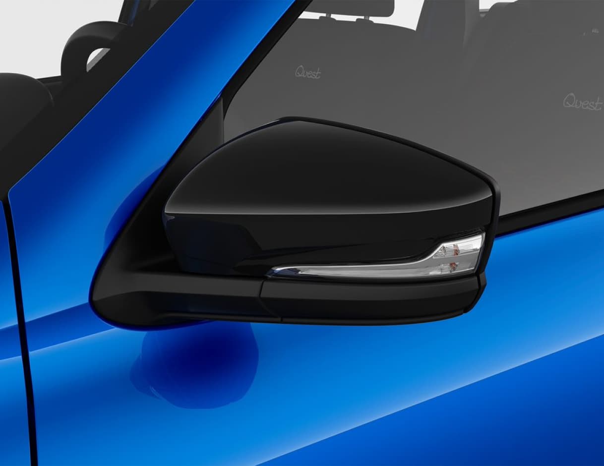 Black side view mirrors